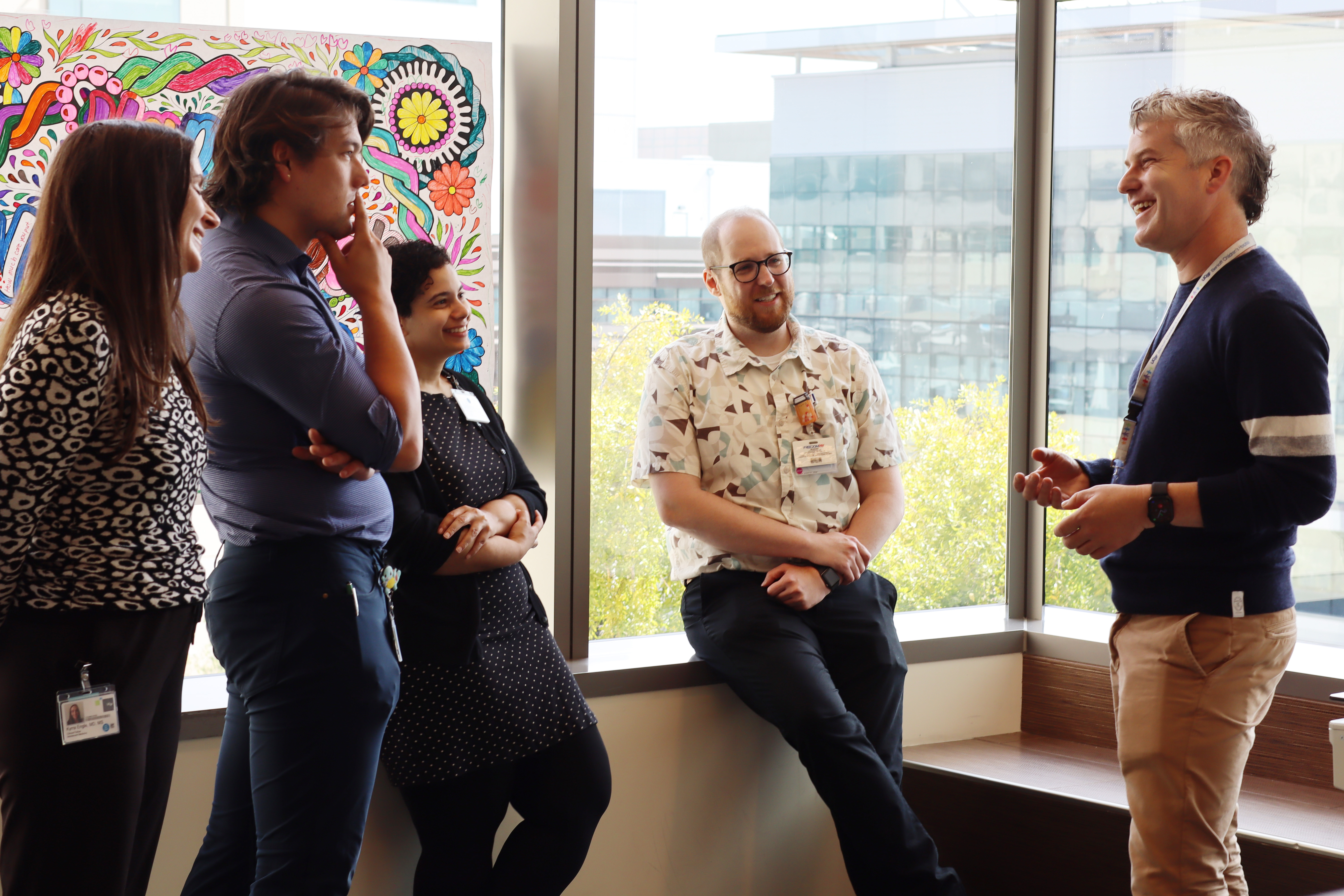 Adolescent and Young Adult Medicine fellows meet with their program director, Matthew Meyers, at UCSF Benioff Children’s Hospital