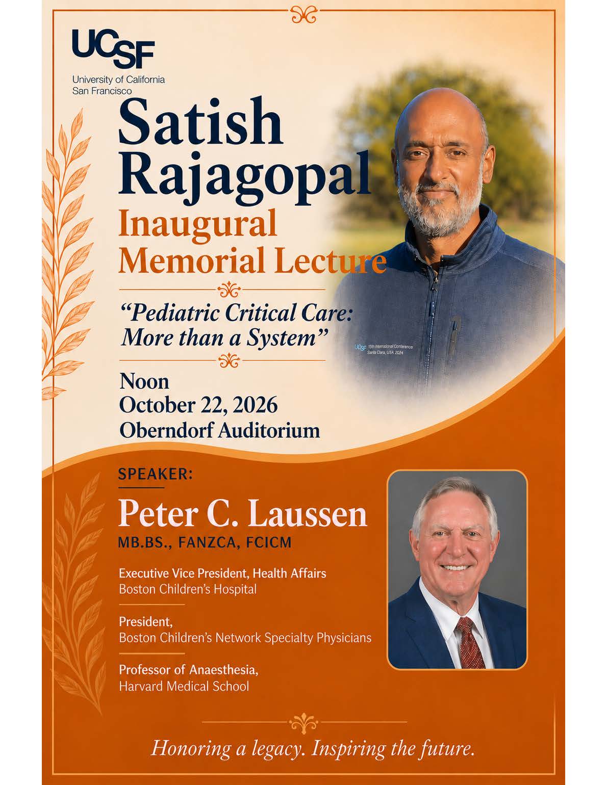 Satish Rajagopal Memorial Lecture Poster