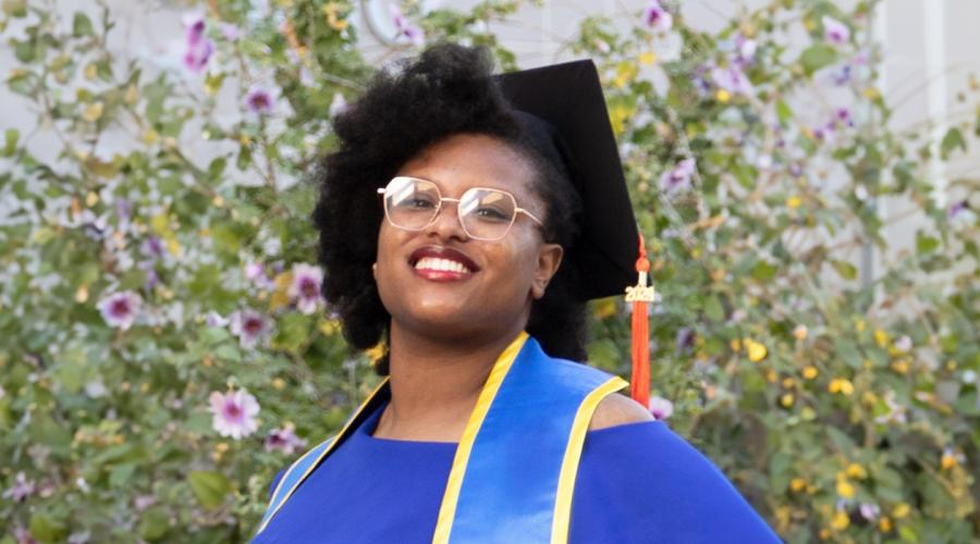 Nyalah Payne at her graduation from San Jose State University